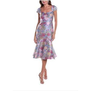 Theia Logen Jacquard Cocktail Dress Size 12